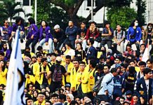 Aksi Mahasiswa di Bundaran HI, Ini Lima Tuntutan yang Disuarakan